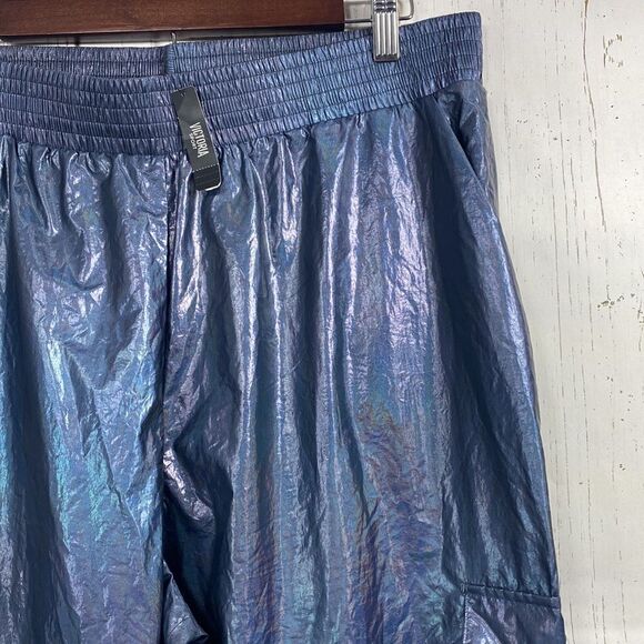 Victorias Secret VSX Sport Cargo Shine Jogger Track Pants Teal Blue - Picture 4 of 16